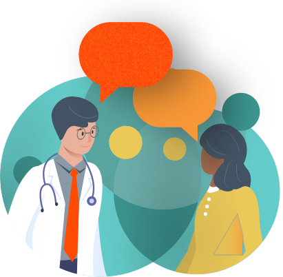 Doctor speaking with patient